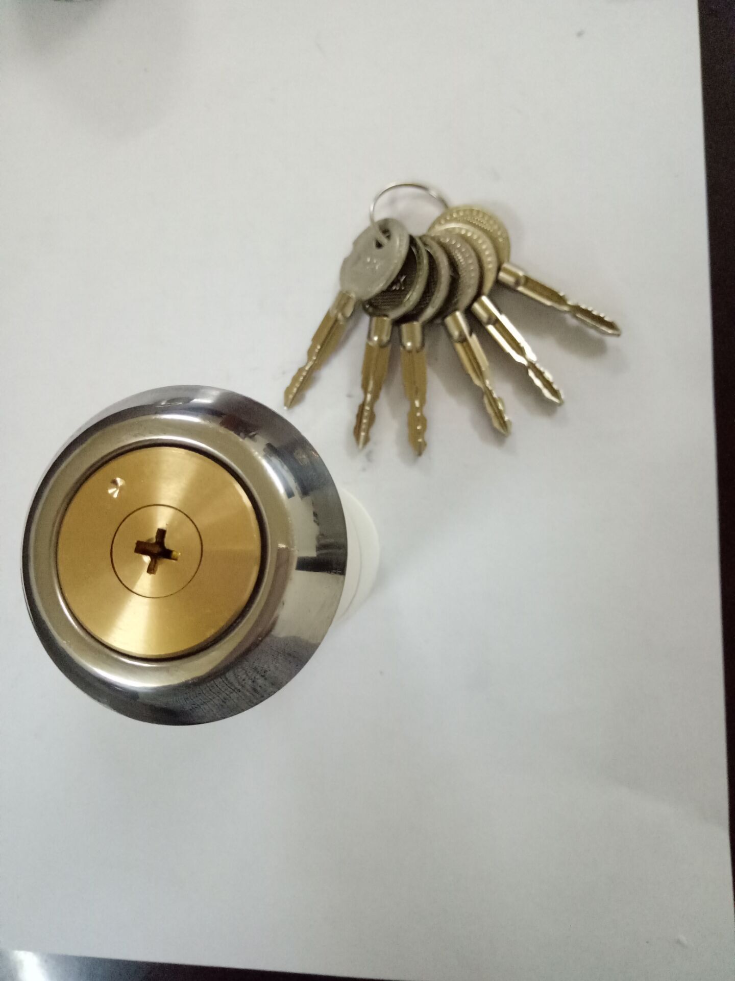 十字匙铜头锁芯