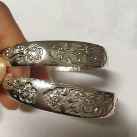 手镯福字纹银手镯饰品