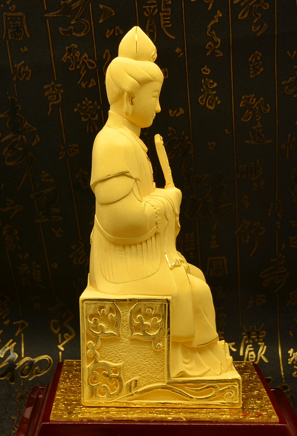 碧霞元君绒沙金摆件泰山圣母电铸金工艺寺庙家居供奉神像佛教用品