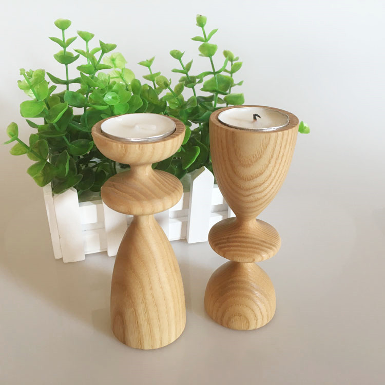 实木两用蜡烛底座 独立纸盒蜡烛座台 环保擦油