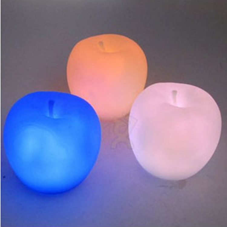 Colorful Luminous Changing Apple Small Night Lamp Yiwu Stall Luminous Small Toys Wholesale Factory Wholesale