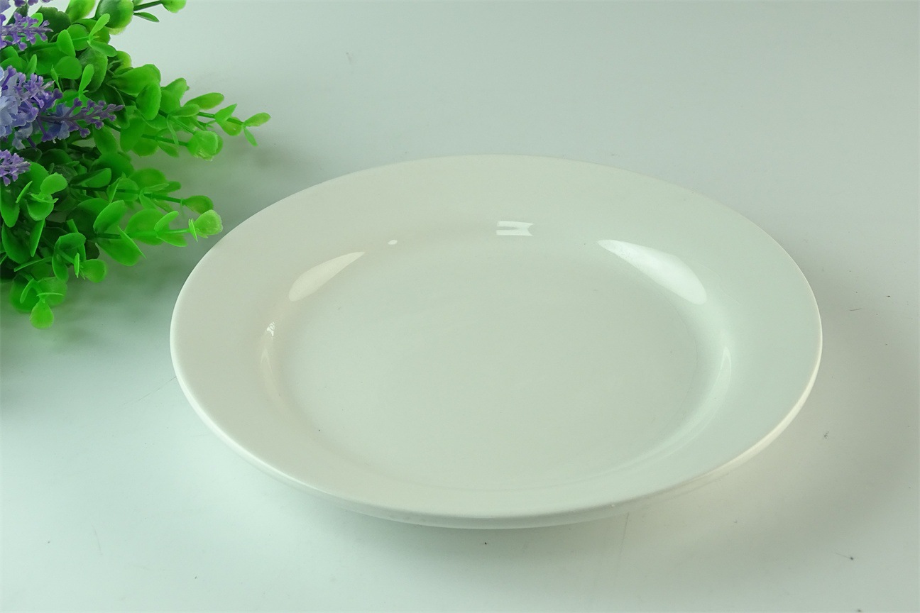厂家直销白色圆型瓷盘 日用瓷 酒店餐馆用品批发低价 产地货源-陶瓷产