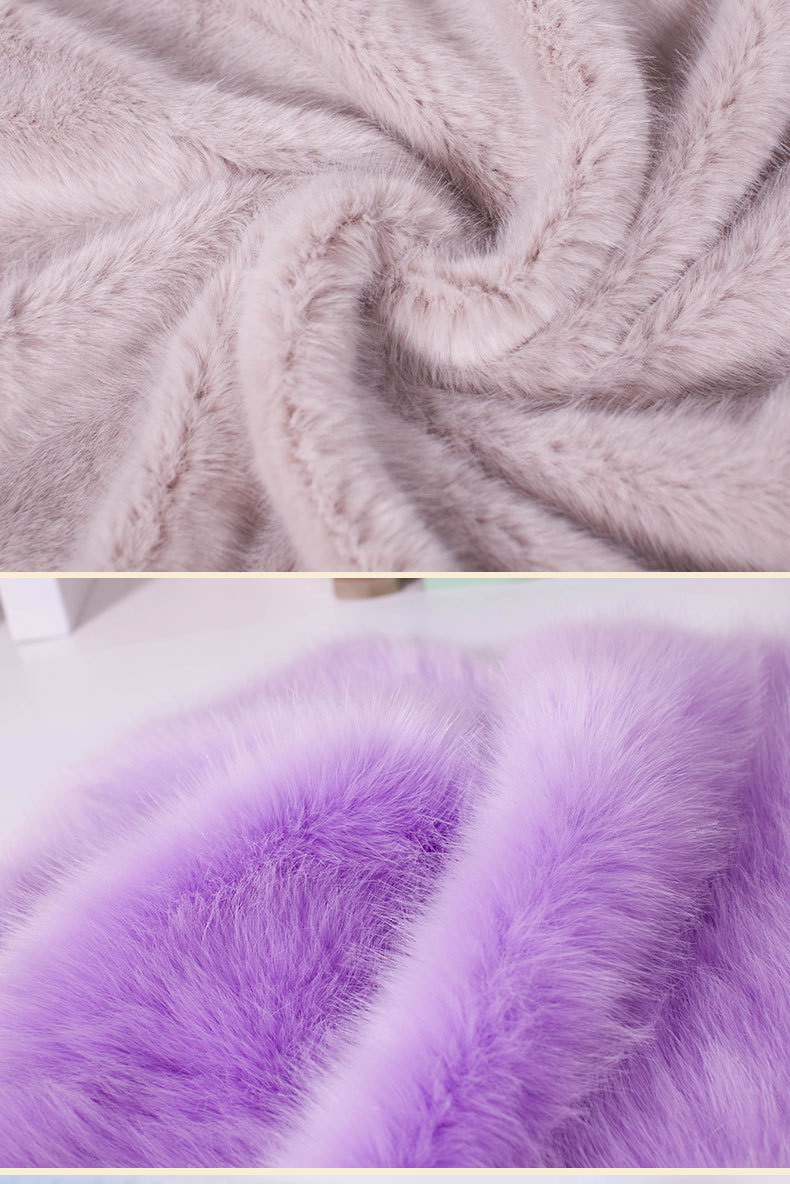 小兔绒长毛多色绒布针织面料现货可定制欢迎电话进店详谈业务