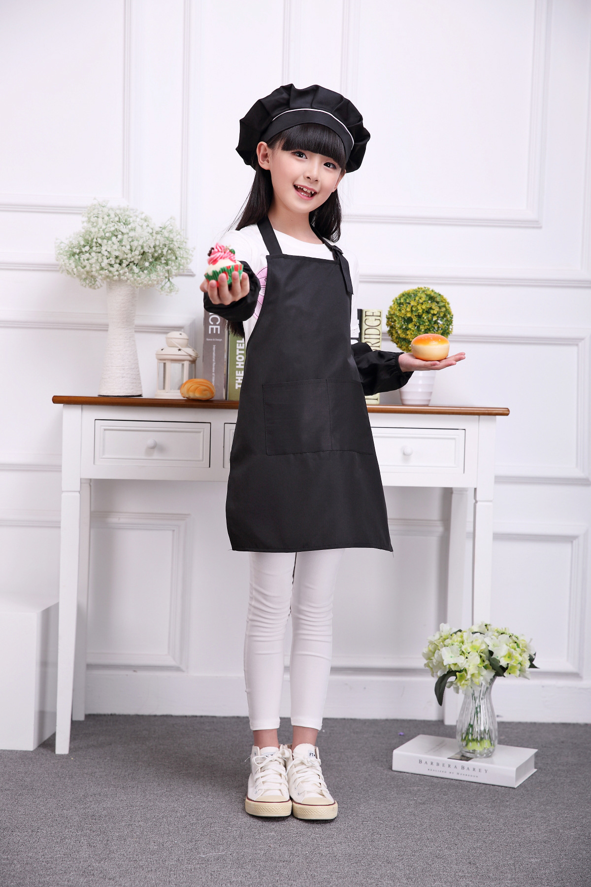 定做儿童围裙小孩画画衣幼儿园围裙套装定制可印logo