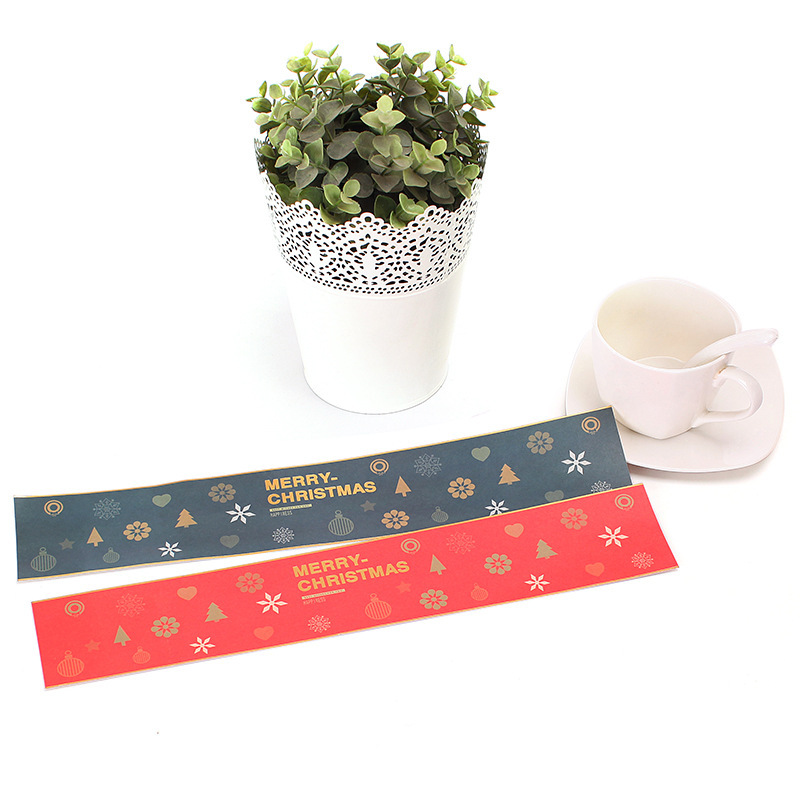 新款腰封圣诞节礼品盒 免费设计定制  封条 a级157克铜版纸
