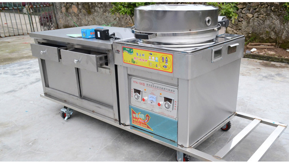 燃气烤饼推车 商用气饼铛带工作台 公婆饼