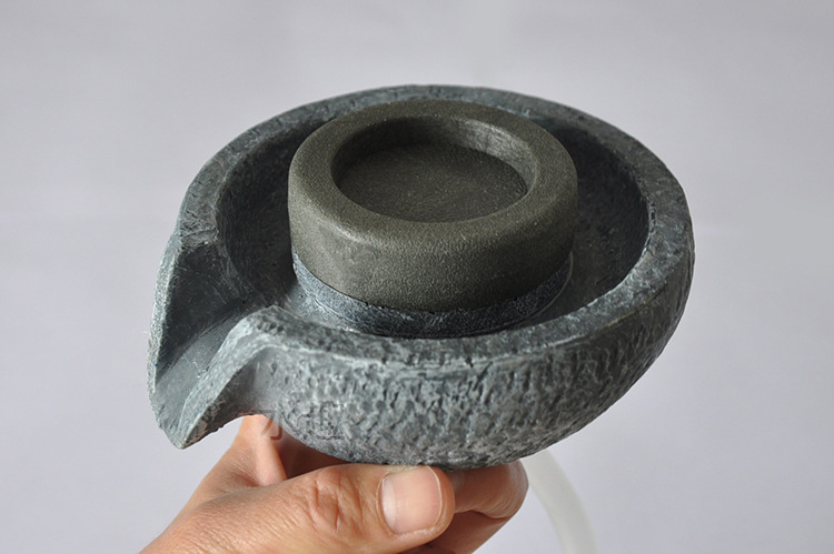 假山流水喷泉配件 手工diy喷泉 树脂仿真石磨 微型 水磨摄影道具