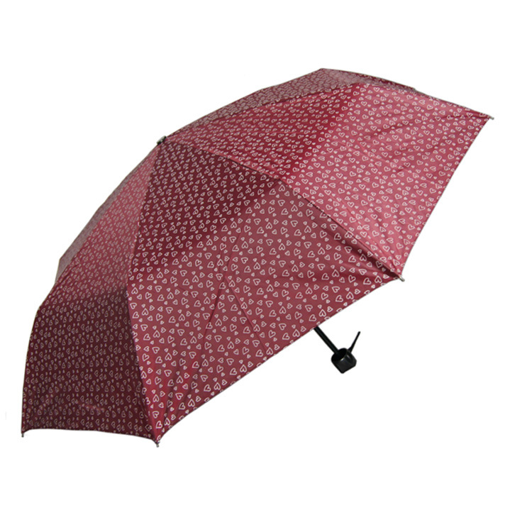 倒杆银胶伞 防晒短柄三折遮阳伞 太阳伞 防紫外线伞 晴雨广告伞