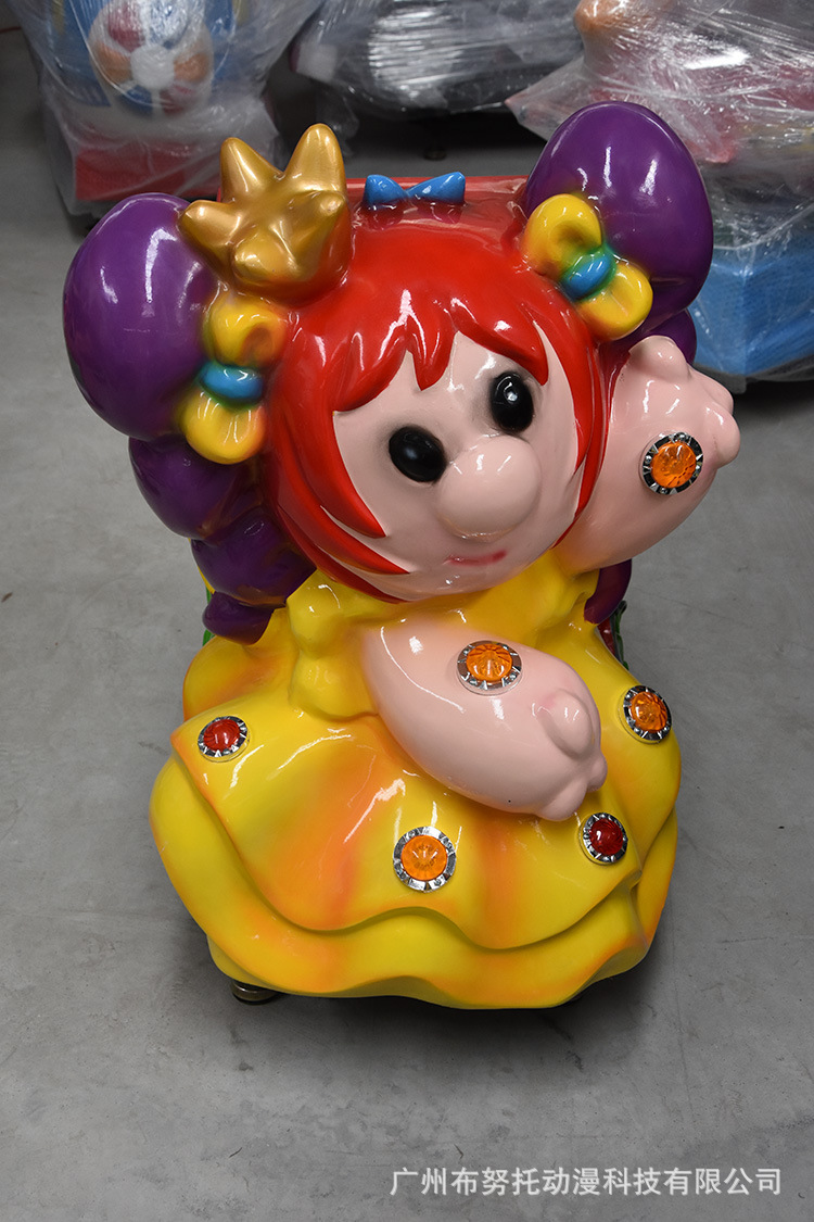 布努托新款儿童摇摆机摇摇车投币游戏机公主扭扭车室内儿童游乐