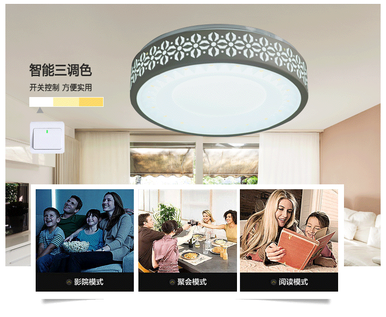 厂家热销 家居照明室内灯具led吸顶灯 优质售后 摩天轮型.