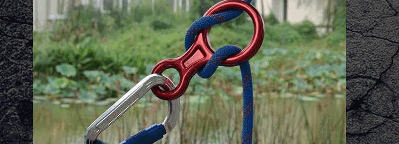 8字缓降器高空消防逃生户外攀岩速降缓降钩下降器八字环8字钩