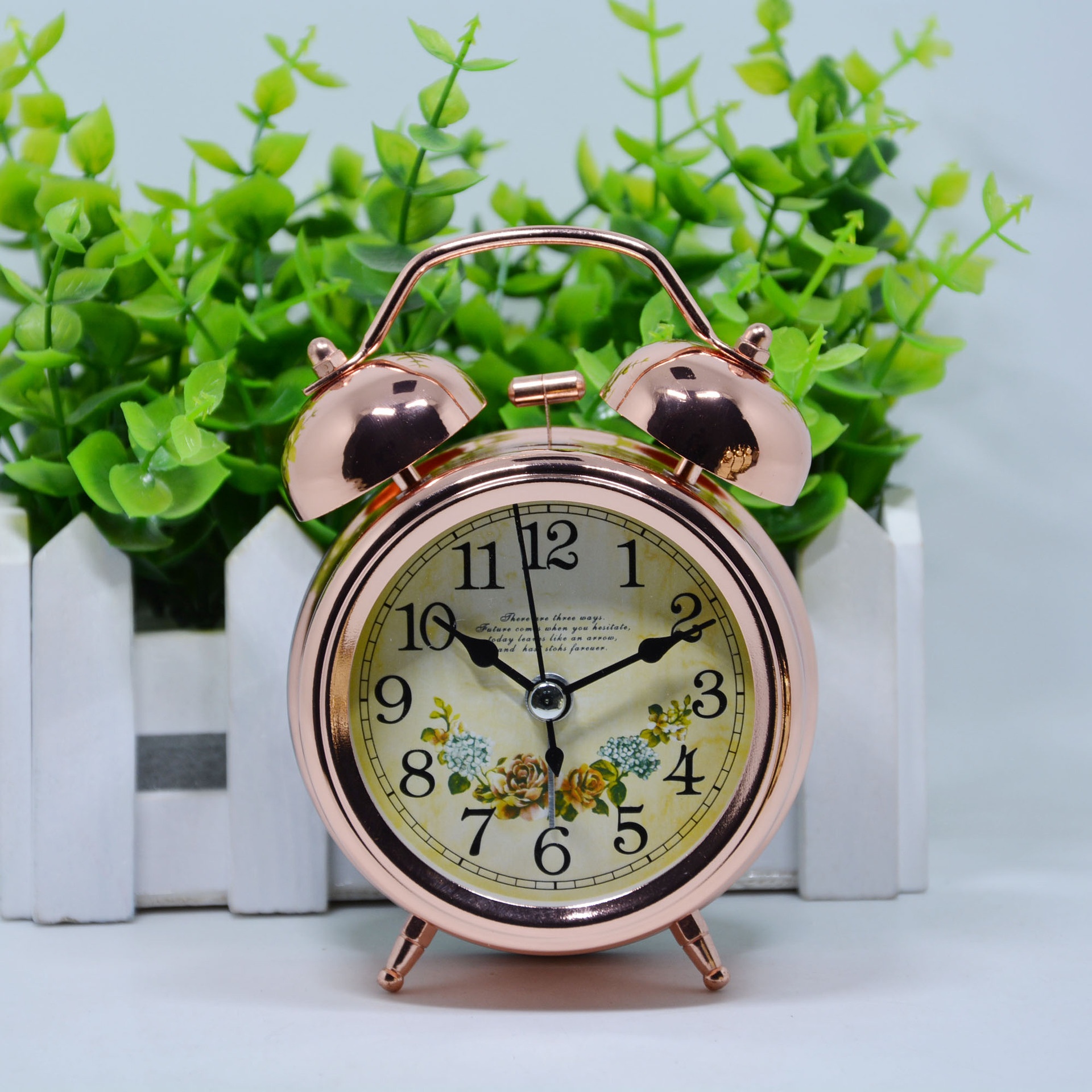 超静音学生懒人打铃金属闹钟夜灯床头钟3寸外打铃创意礼品批发