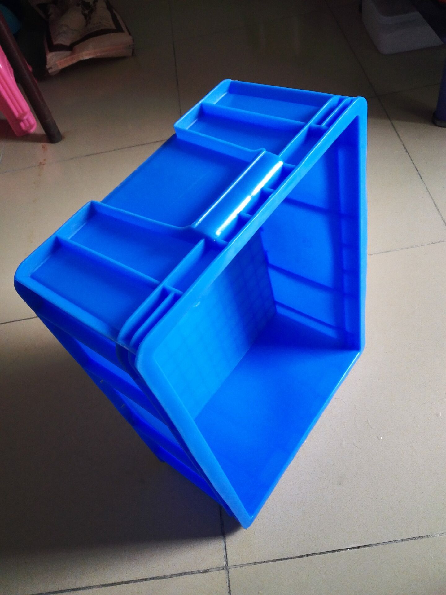 加厚蓝色塑胶箱东莞全新周转箱产线产品周转pp,pe塑料框