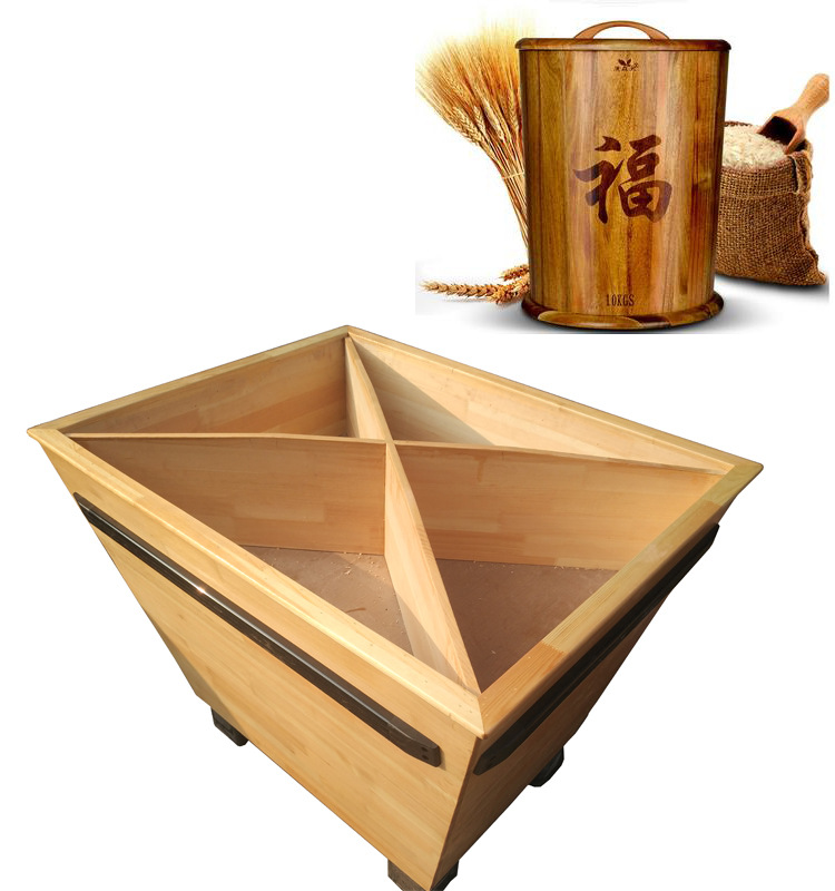 厂家直销超市货架 木制米粮桶 粮食架 米斗 超市米桶