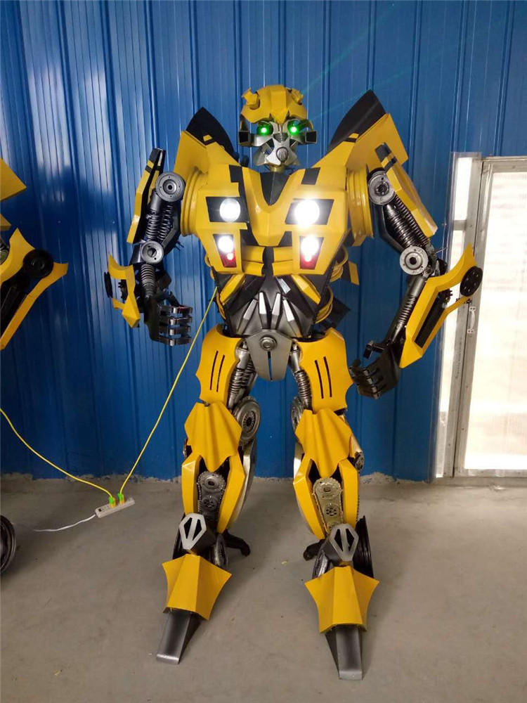 厂家直供展览变形金刚机器人模型 铁艺大型机器人变形金刚模型