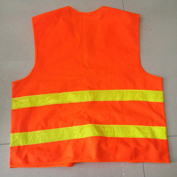 针织反光背心马甲 可印字桔色反光服 环卫交通安全服-阿里巴巴