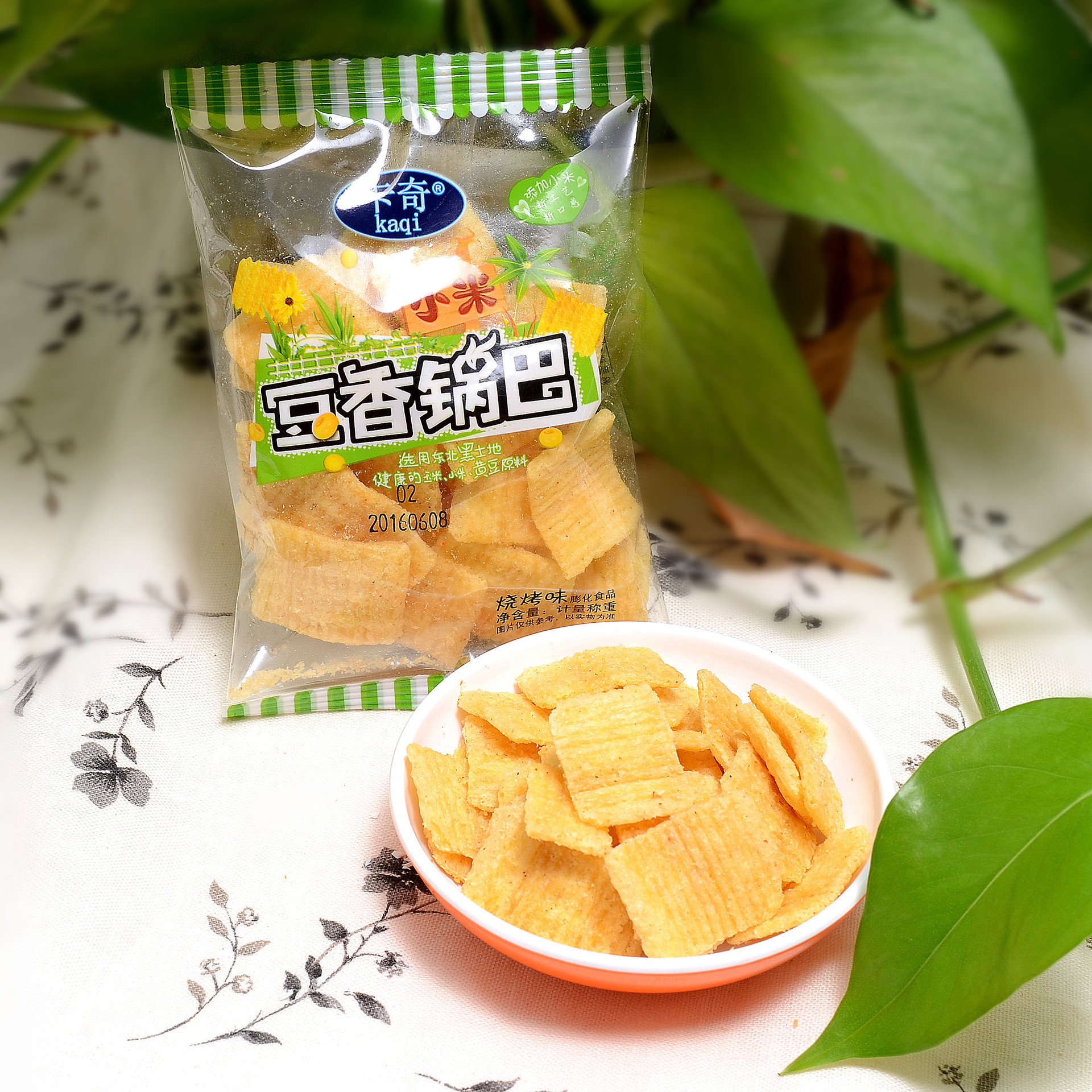 卡奇小米豆香锅巴 整箱2500g(约75小袋)散称膨化休闲零食品批发