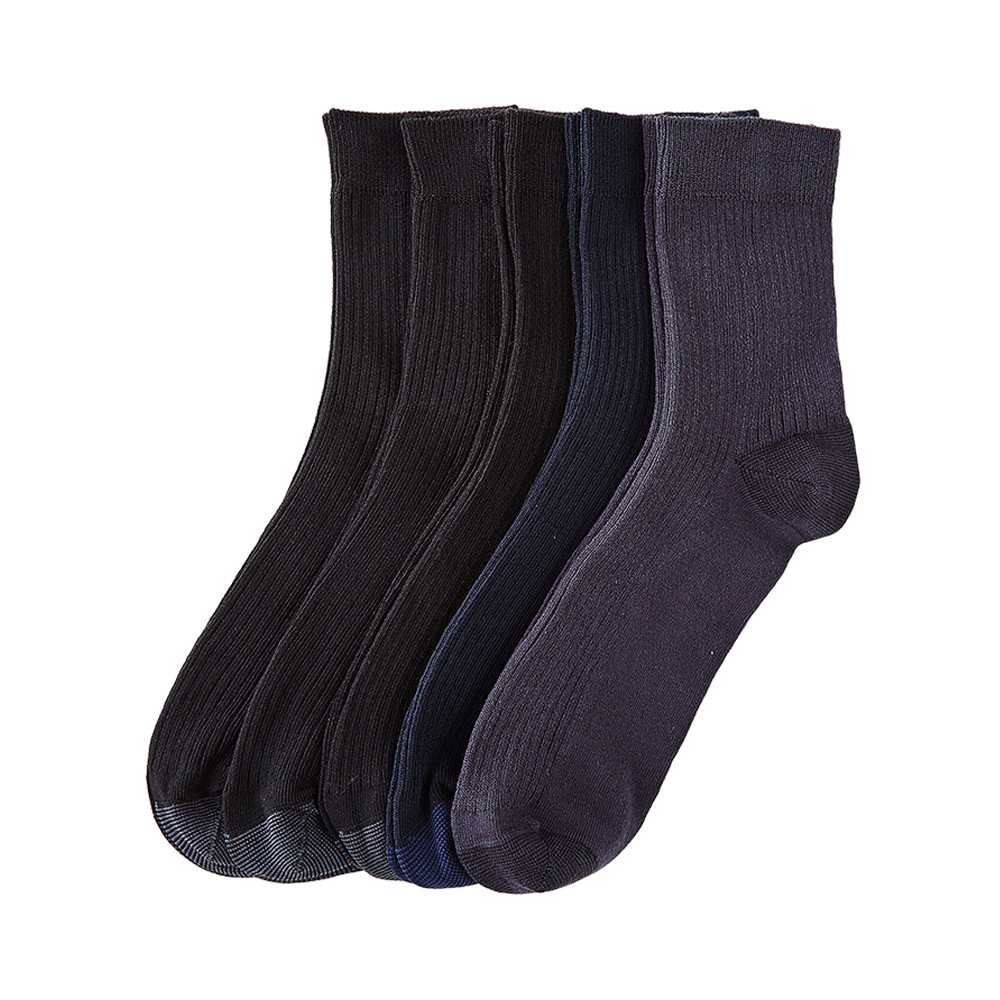 纳米铜纤维男袜【5双装】双针/平纹可选