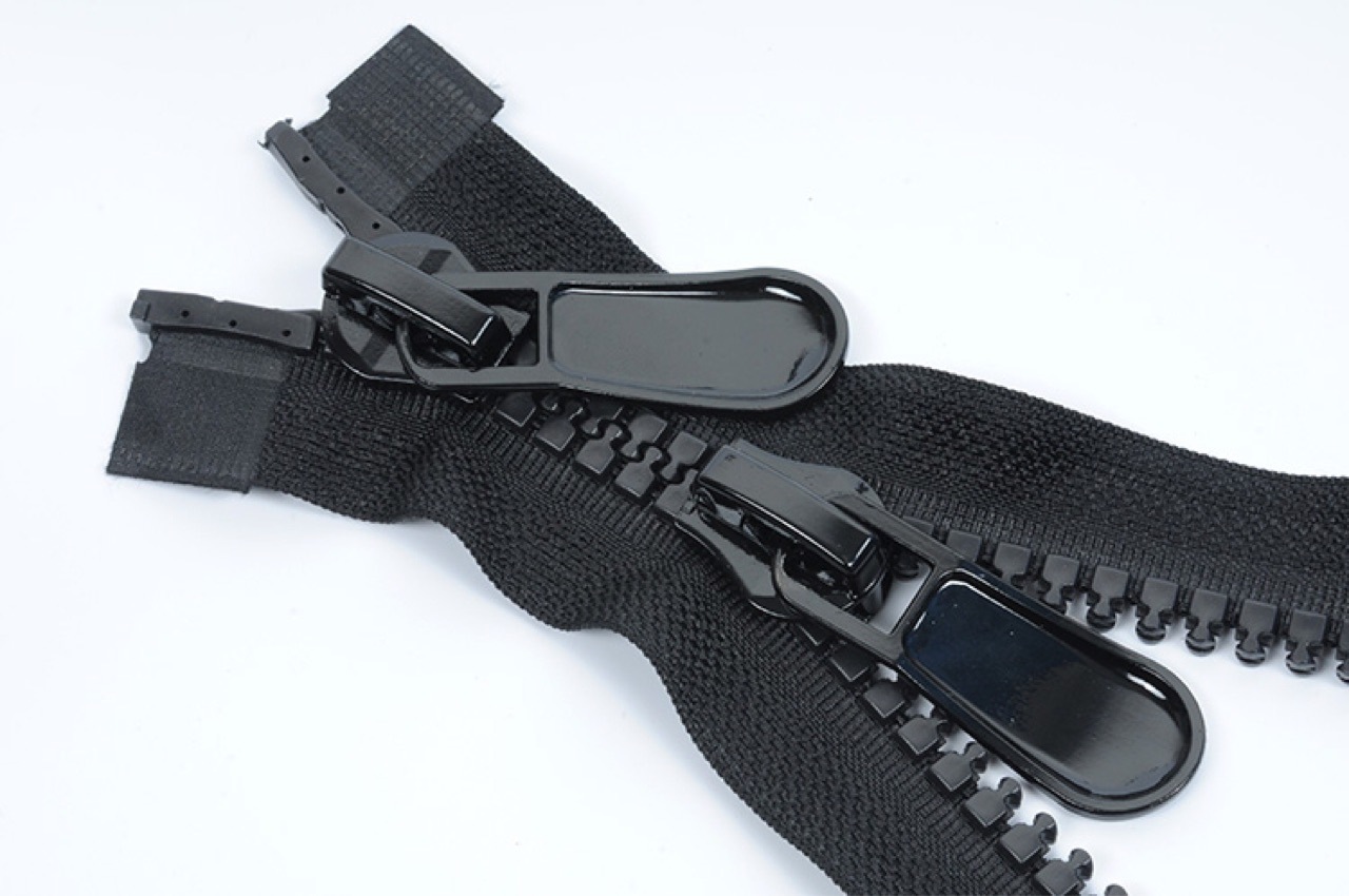 15号树脂双开口拉链 加长款羽绒服拉锁 双头双向双开上衣外套