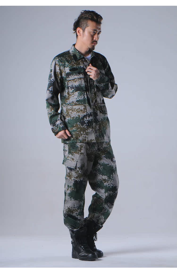 【迷彩服】07丛林迷彩服 士兵林地迷彩作训服07数码军训迷彩服