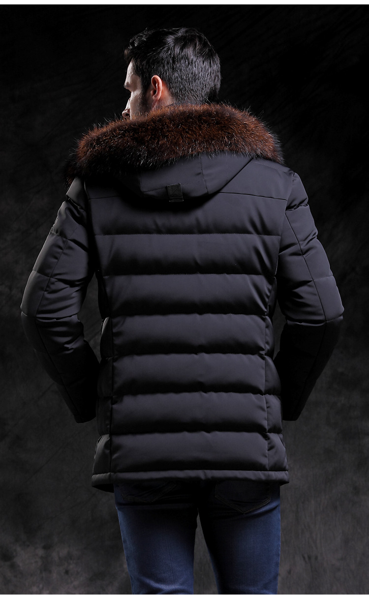 羽绒服男中长款加厚超保暖韩版修身户外男装