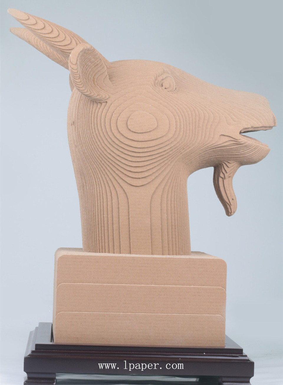 羊首diy十二生肖兽首 纸工艺品摆件儿_纸质工艺品_列表网