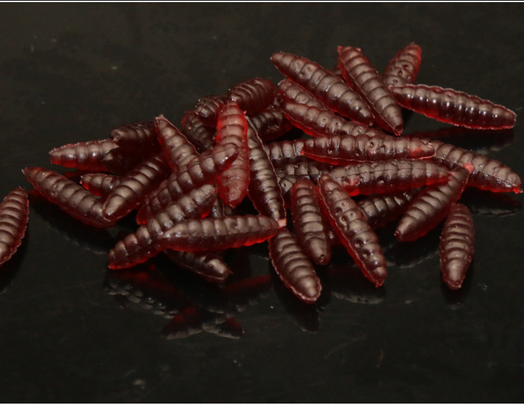 5cm 仿生饵软蛆 蛹 面包虫 软虫软饵拟饵 假鱼饵