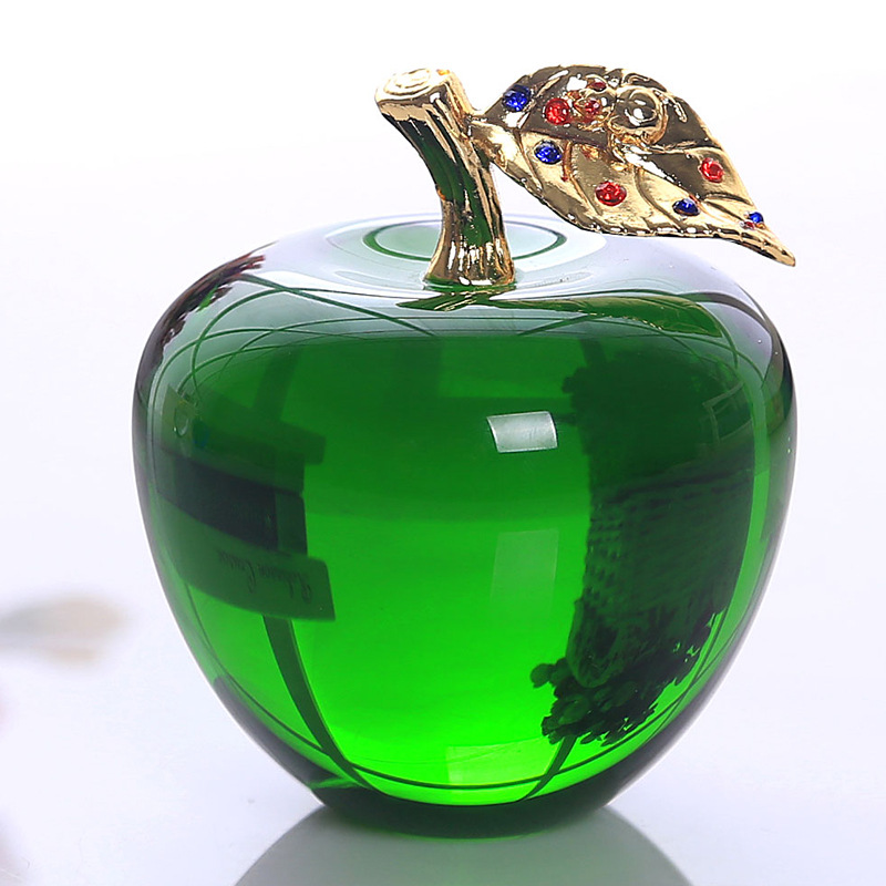 水晶高苹果圣诞节礼物结婚礼品时尚家居摆件送女朋友女孩特别浪漫