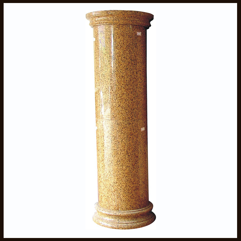 厂家定制 批发供应优质各种高低档黄金沙圆柱 花岗岩石材罗马柱