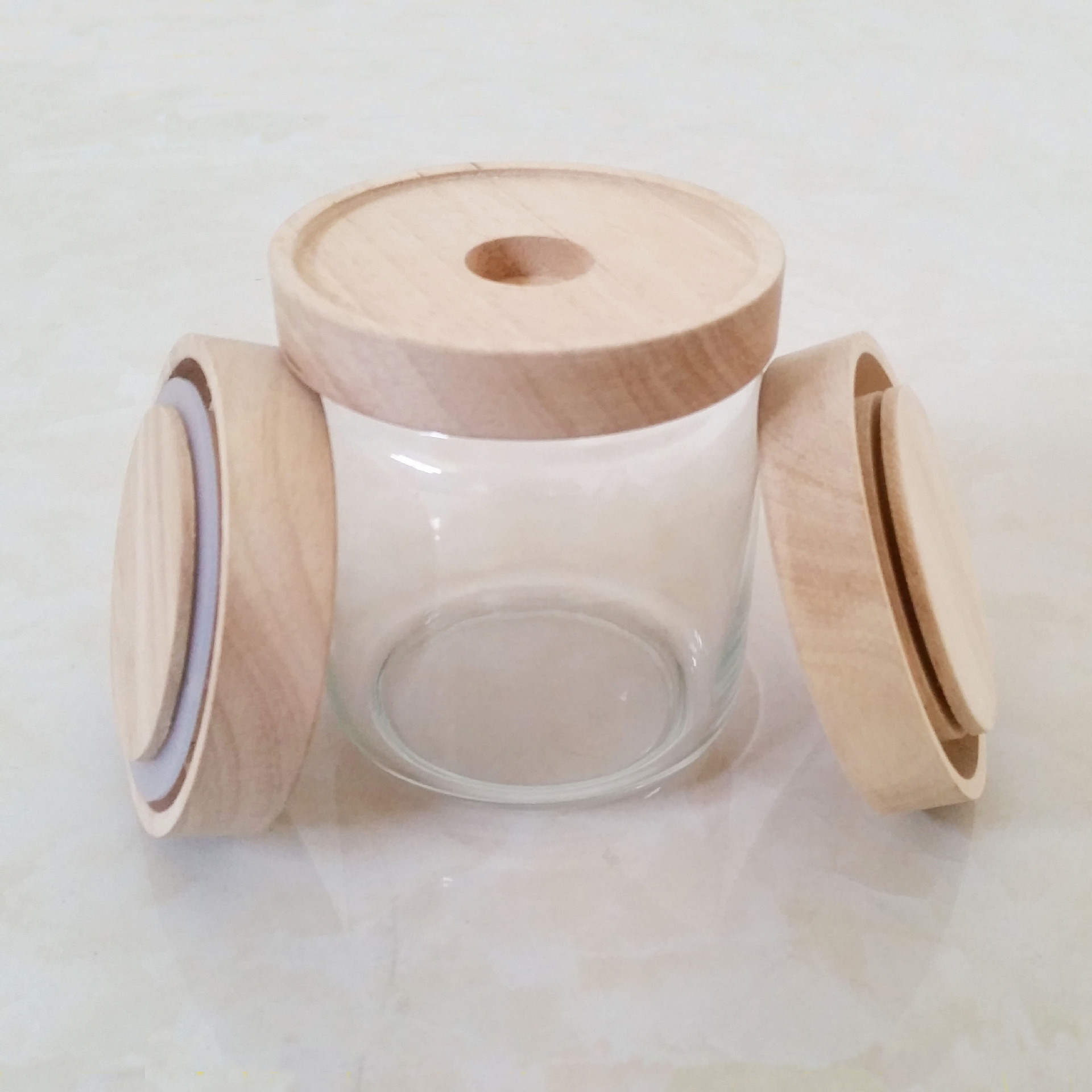 新款创意玻璃瓶木 font color=red>盖 /font>竹木 font color=red>盖 