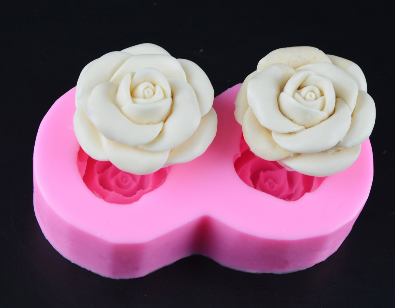 硅胶翻模具玫瑰花蛋糕装饰模具 巧克力模具精油冷制母乳肥皂模具