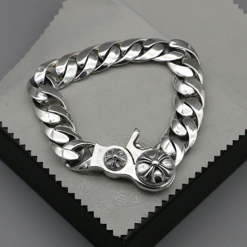 霸气泰银手链纯银925 男美国青年痞帅潮人朋克配饰首