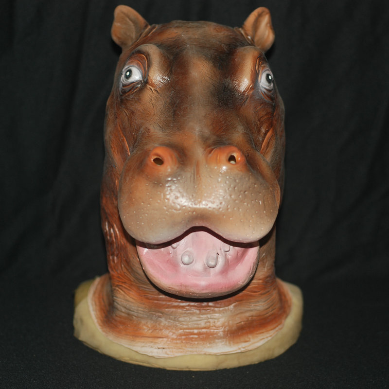 厂家直销 河马头套面具 万圣节恐怖cos