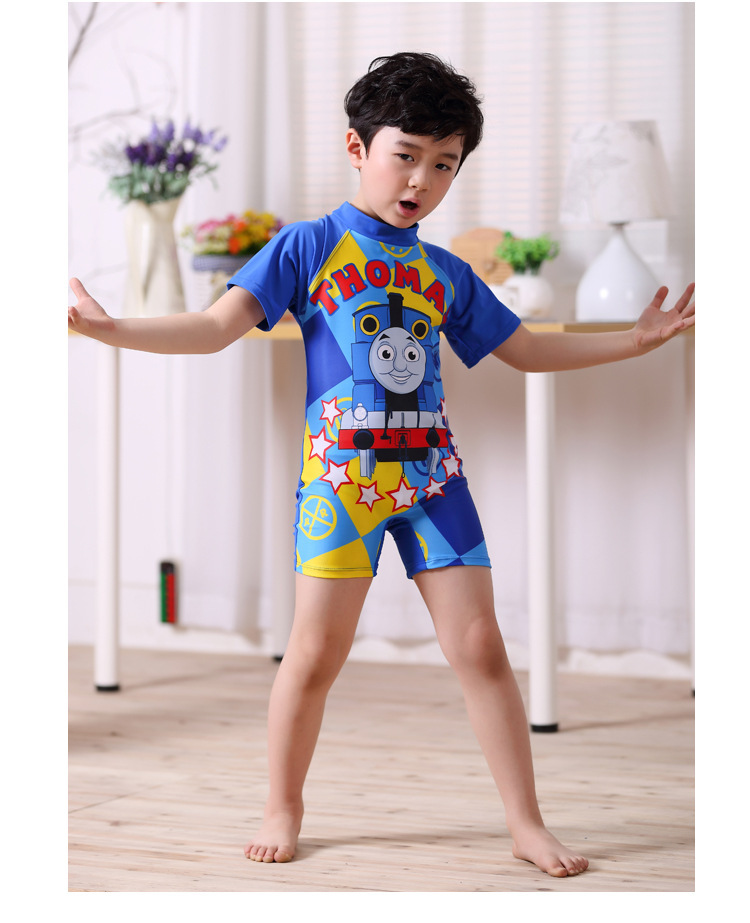 儿童泳衣男童泳裤 超人游泳衣平角泳裤幼儿婴儿小孩宝宝泳衣温泉