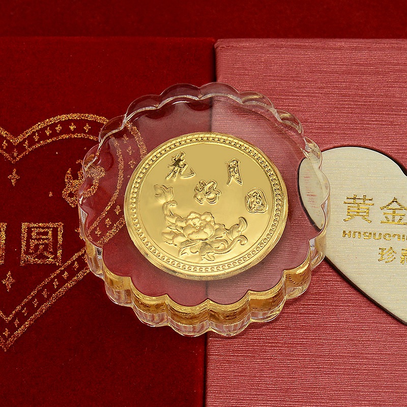 水晶镶金币纪念品定制开模压型产品定做上市公司周年庆员工礼品
