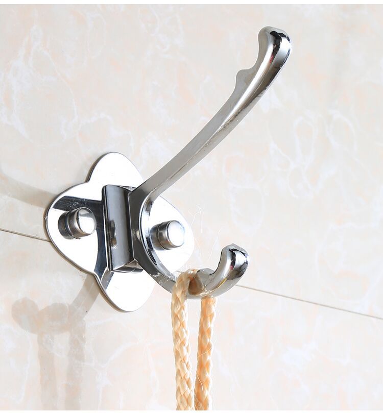 全实心不锈钢衣钩衣帽钩单个挂钩挂衣钩高低钩壁挂钩衣服挂钩单钩