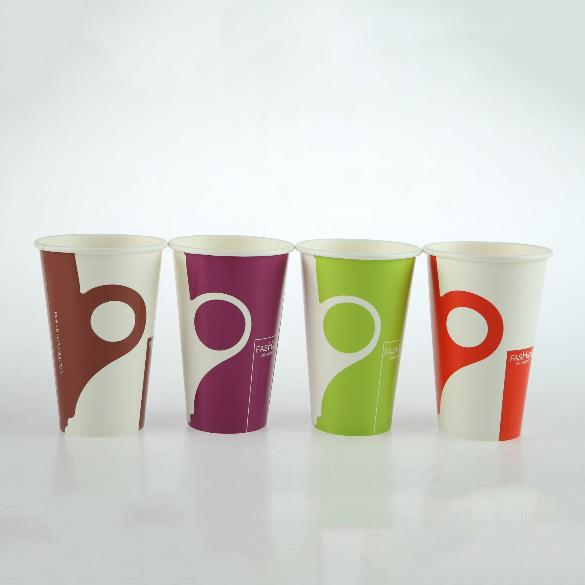 90口径14盎司一次性加厚彩色时尚图案纸杯360毫升 1000装厂家直销