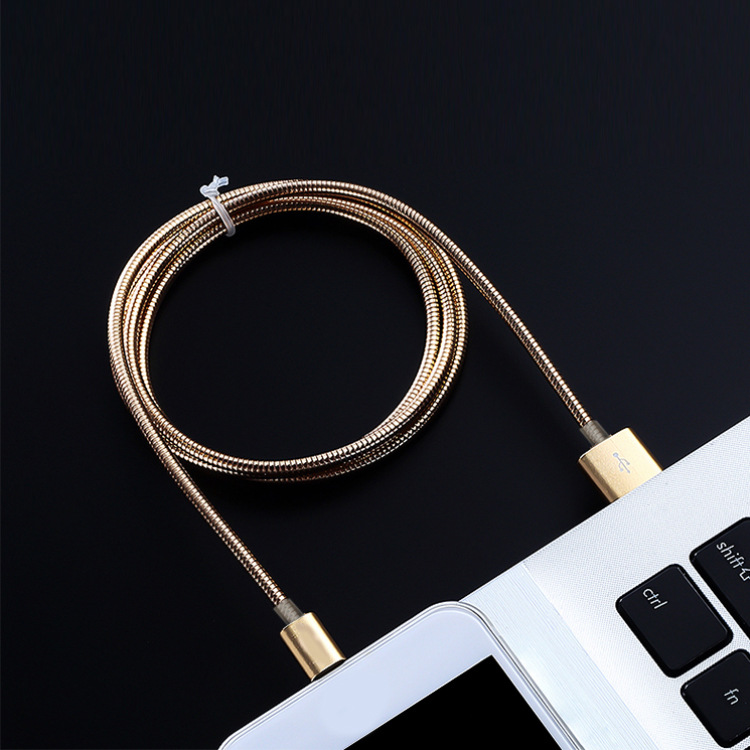 全金属数据线 适用于苹果iphone6 7 plus安卓usb手机充电器线厂家