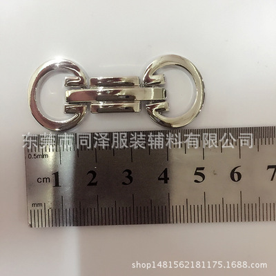 金属扣头 锌合金挂电两耳对扣 鞋扣 装饰扣 链扣 活动扣 日字扣