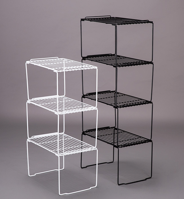 金属铁艺多层置物架 钢丝多功能置物架 三层办公收纳置物架 创意