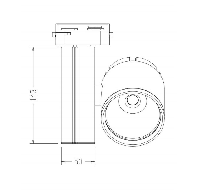射灯店铺服装店led轨道灯背景墙商用cob射灯明装家用超亮天花灯