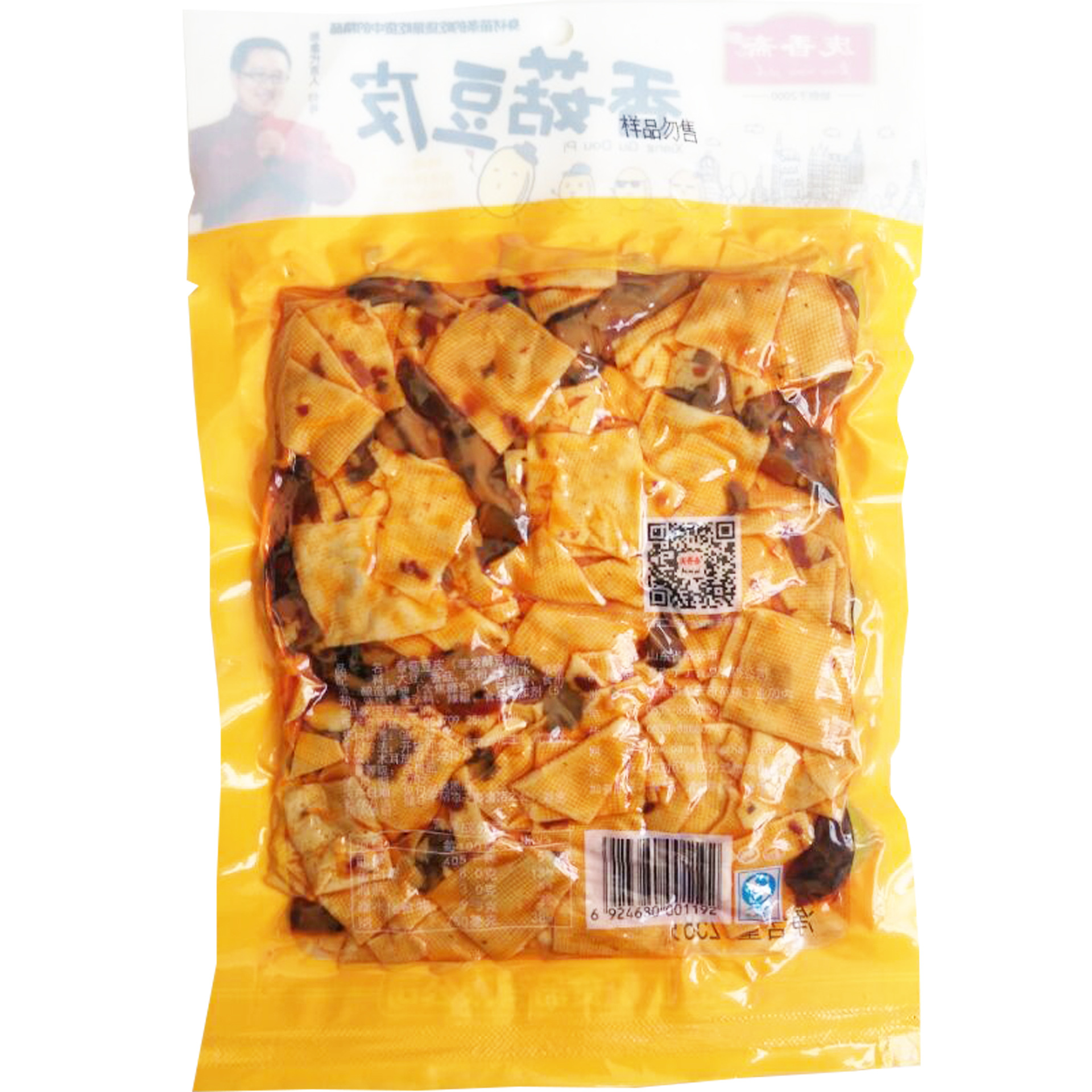 泰山特产 庞香斋即食豆腐干制品之香菇豆皮 258克/袋 句号代言