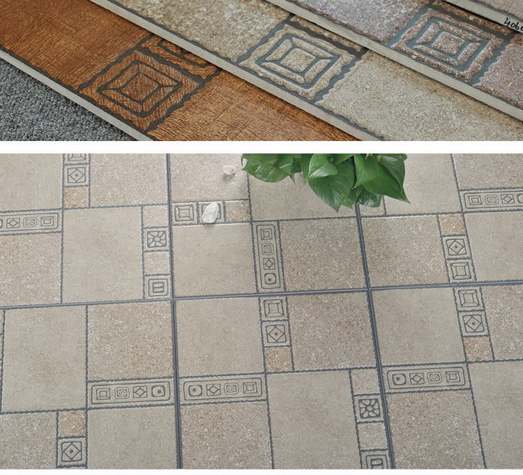 粤家陶瓷欧式田园风地面瓷砖庭院阳台户外花园防滑拼花砖