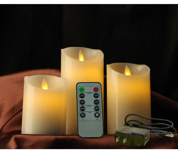 充电10键遥控led电子蜡烛 摇摆火焰仿真蜡烛灯求婚表白烂漫酒吧会