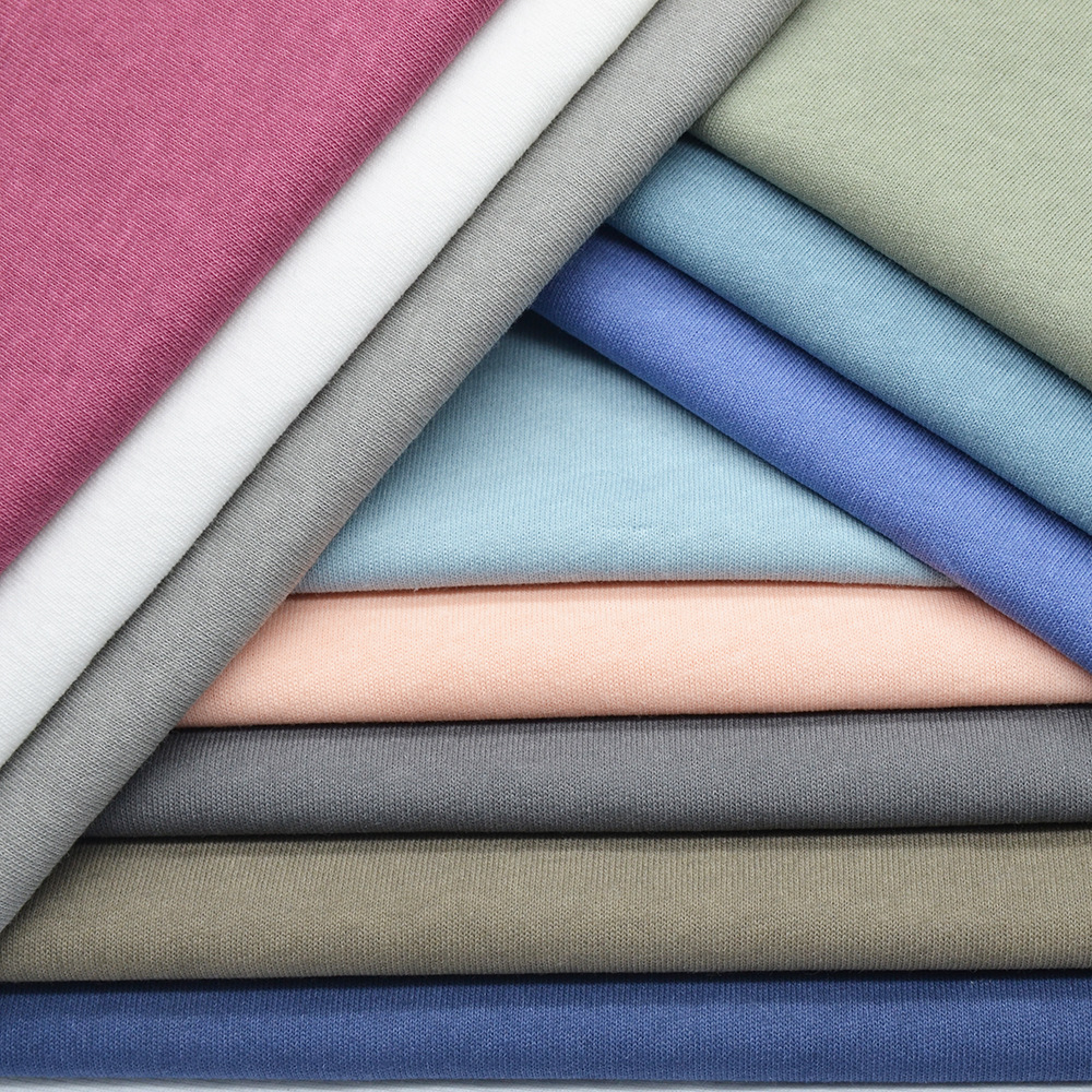 b1855 邦诚针织 全新爆款春秋季针织服装面料 20s纯棉涂层平纹布