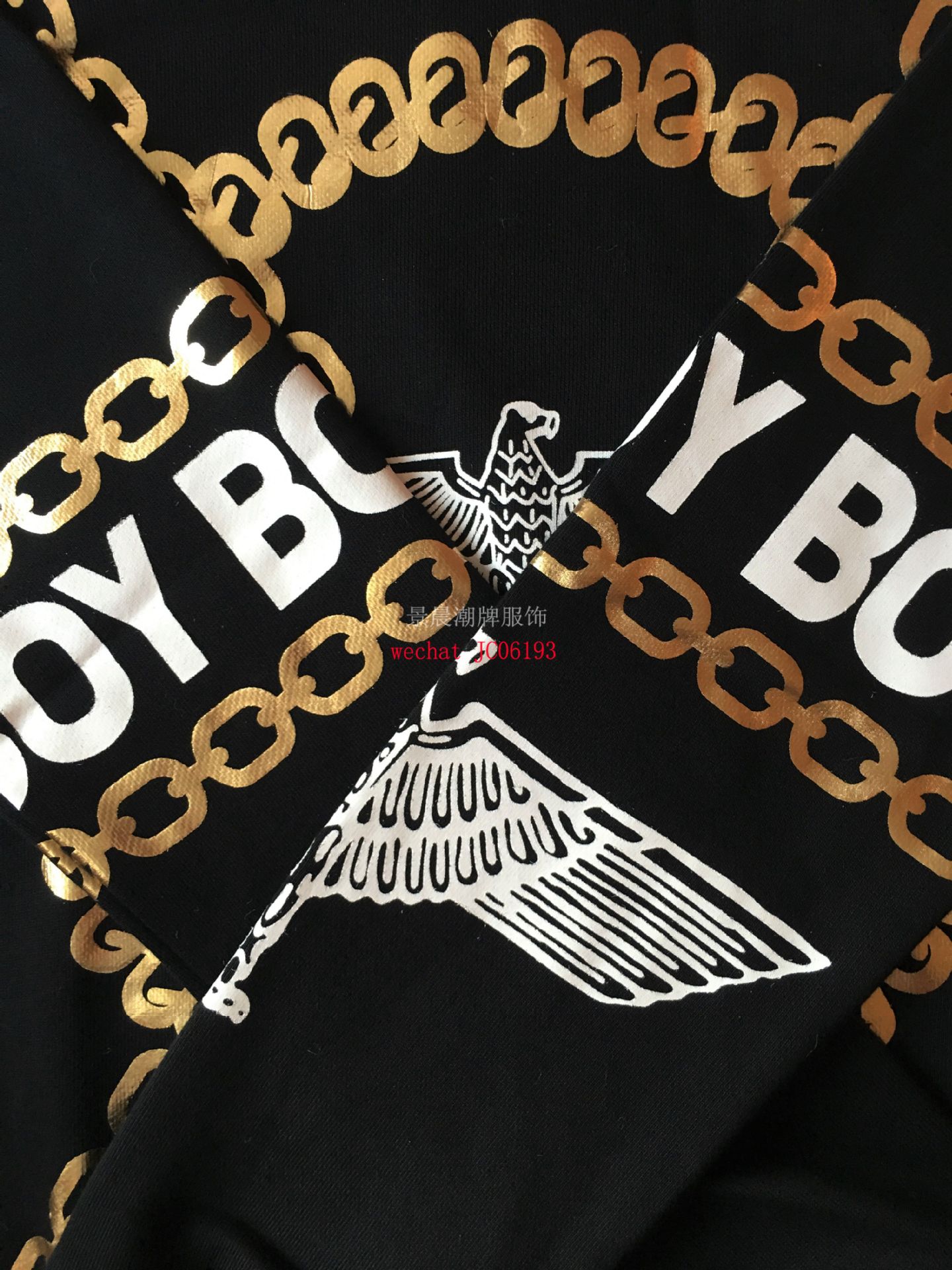 欧美潮牌boy london权志龙烫金色