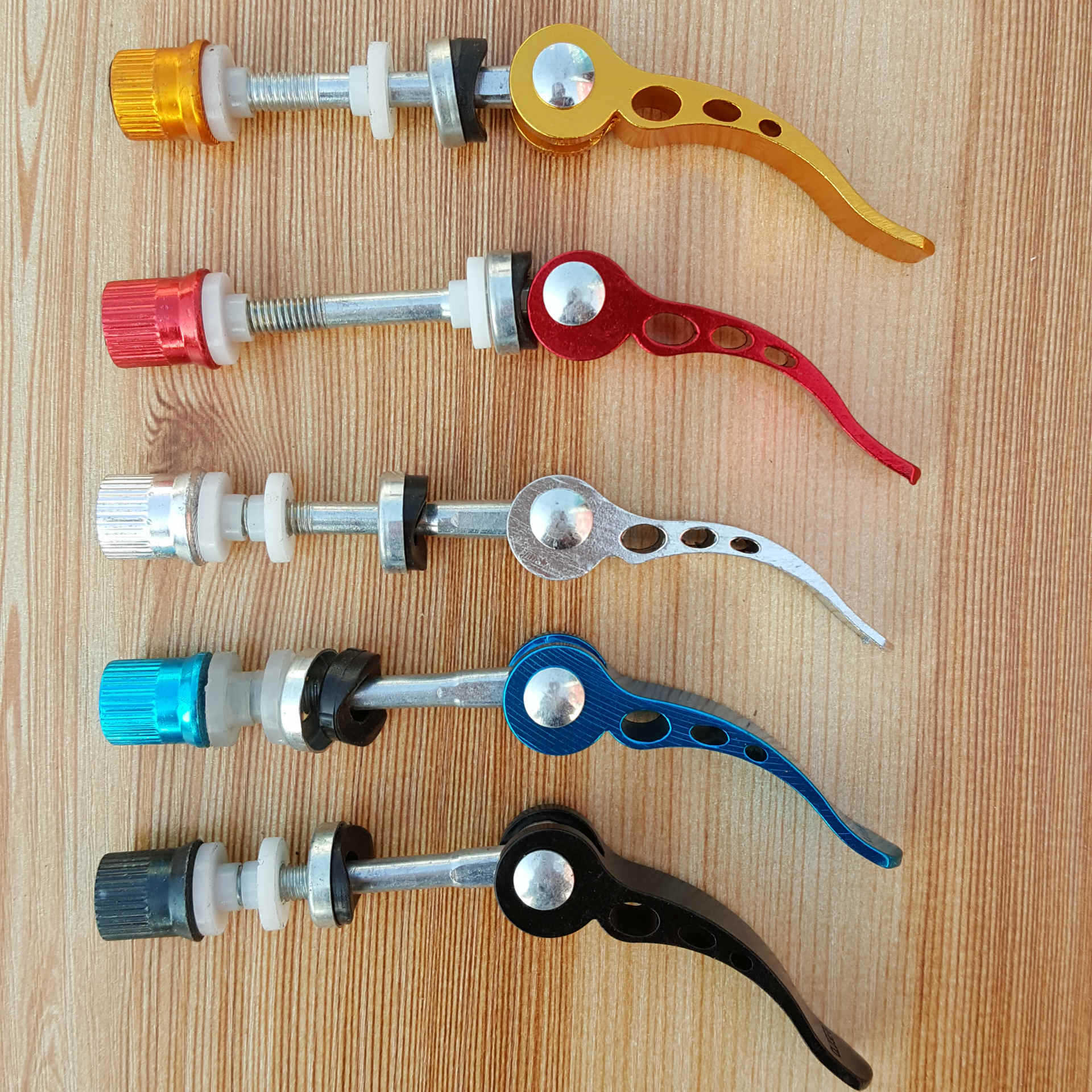 燕军自行车山地车铝合金彩色鞍管快拆杆 座杆快拆卸螺丝批发