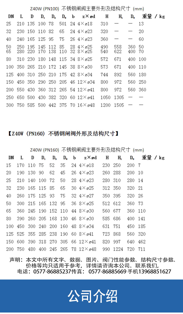 z40y 不锈钢闸阀 z40w,z40y 不锈                   连接形式:法兰