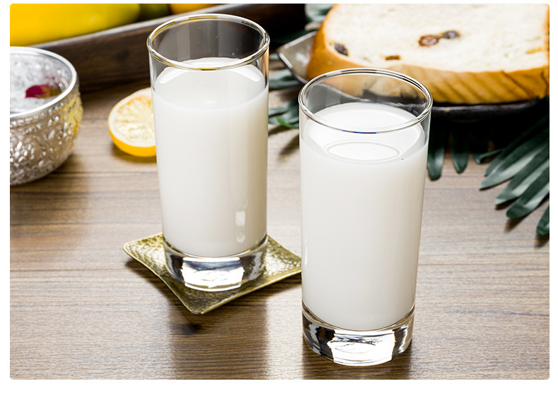 进口玻璃水杯 ocean早餐牛奶杯 透明耐热直身杯套装酒店.