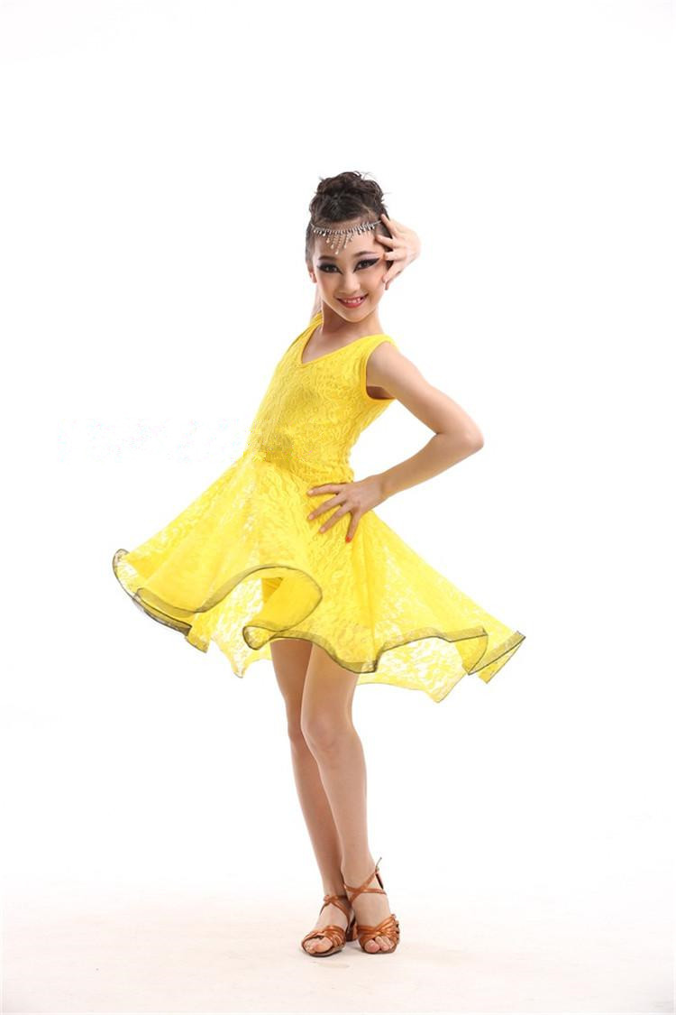 新款拉丁舞服少儿拉丁舞表演裙 拉丁舞演出-童表演服/舞蹈服